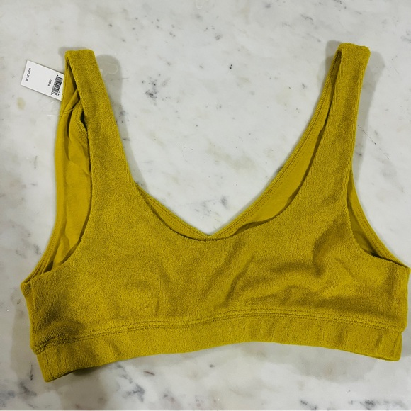 Aerie Yellow Terry Cloth Bralette Small NWT - Picture 3 of 4